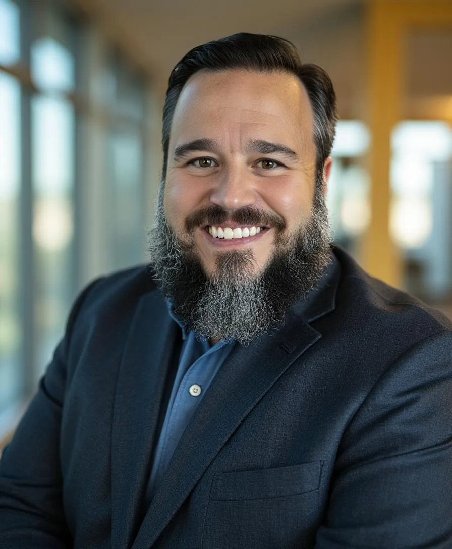 Rich Perez speaking on stage at a banking and fintech conference